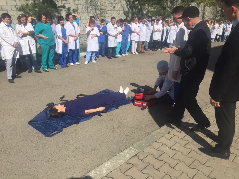 ҚНМӘСО қызметкерлері сел  қаупіне дайындық шарасына қатысты.